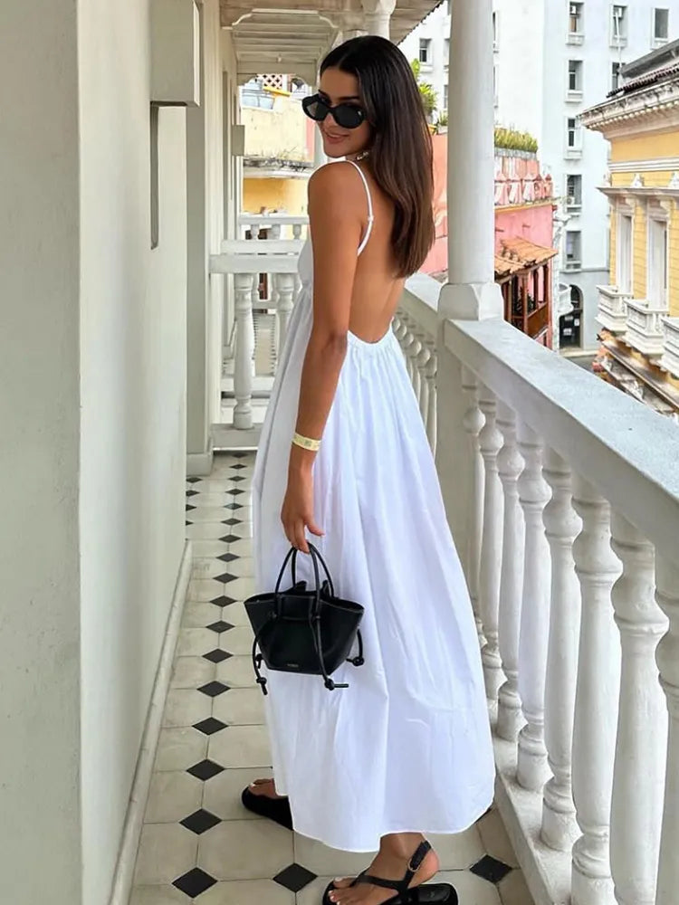 Sleeveless V Neck Dress