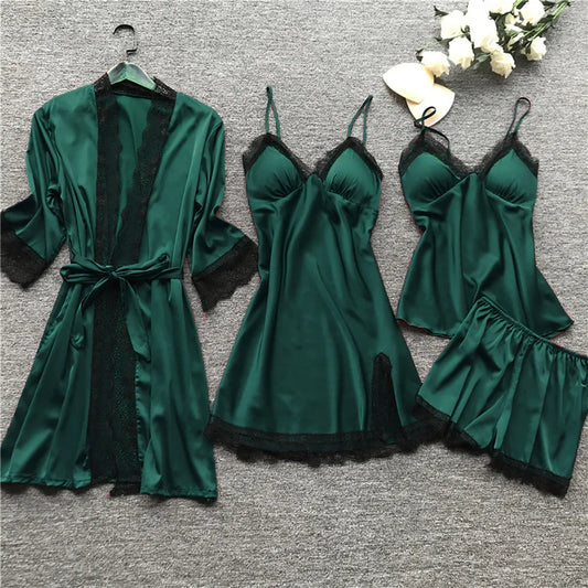 Sleepwear Silk Nightdress set